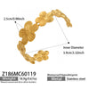 Wholesale Butterfly Flowershaped Open Bracelet Set Geometric Minimalist Design Stainless Steel 18K Gold Plated