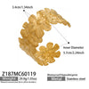 Wholesale Butterfly Flowershaped Open Bracelet Set Geometric Minimalist Design Stainless Steel 18K Gold Plated
