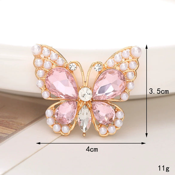 Wholesale Butterfly Hole Shoes Diy Accessories Crystal Gem Alloy Jewelry Material For Women With Electroplating And Animal Patterns For Phone Case