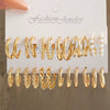 Wholesale Butterfly Love Lock Rose Diamond Pearl Earrings Set Alloy Electroplated With Heart Animal Zodiac Patterns Unisex