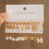 Wholesale Butterfly Love Lock Rose Diamond Pearl Earrings Set Alloy Electroplated With Heart Animal Zodiac Patterns Unisex