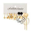 Wholesale Butterfly Love Lock Rose Diamond Pearl Earrings Set Alloy Electroplated With Heart Animal Zodiac Patterns Unisex