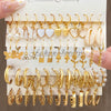 Wholesale Butterfly Love Lock Rose Diamond Pearl Earrings Set Alloy Electroplated With Heart Animal Zodiac Patterns Unisex