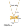 Wholesale Butterfly Love Pendant High Sense Clavicle Chain For Autumn And Winter Sweaters Stainless Steel Jewelry With Electroplating Pvd Furnace Real Gold And Animal Pattern