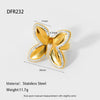 Wholesale Butterfly Open Ring Stainless Steel 18K Gold Plated Diamond Design Insect Pattern Jewelry Accessories For Women