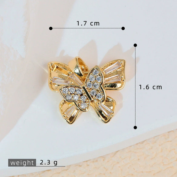 Wholesale Butterfly Pendant Necklace Copper Animal Zodiac Electroplating Simple Design Women's Accessories