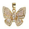 Wholesale Butterfly Pendant Necklace Copper Animal Zodiac Electroplating Simple Design Women's Accessories