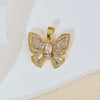 Wholesale Butterfly Pendant Necklace Copper Animal Zodiac Electroplating Simple Design Women's Accessories