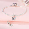 Wholesale Butterfly Pendant 925 Sterling Silver Inlaid Zircon Epoxy Design