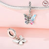 Wholesale Butterfly Pendant 925 Sterling Silver Inlaid Zircon Epoxy Design