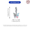 Wholesale Butterfly Pendant 925 Sterling Silver Inlaid Zircon Epoxy Design