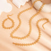 Wholesale Butterfly Round Waist Chain Necklace Bracelet Suit In Titanium Steel With Pvd Furnace Vacuum Real Gold Plating And Geometric Internet Celebrity Style