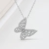 Wholesale Butterfly Sterling Silver 925 Elegant Geometric Electroplated Necklace Clavicle Chain For Female