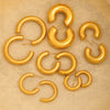 Wholesale C Shaped Geometric U Shaped Light Luxury Style Stainless Steel Pvd Plated Earrings Set For Women