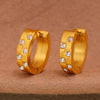 Wholesale C Shaped Geometric Zircon Earrings Stainless Steel Pvd Plated Light Luxury