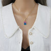 Wholesale Candy Bear Necklace Mixed Gem Inlay Copper Electroplated Sweet Animal Zodiac Style Unisex Cross Chain Accessory