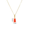 Wholesale Candy Bear Necklace Mixed Gem Inlay Copper Electroplated Sweet Animal Zodiac Style Unisex Cross Chain Accessory