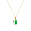 Wholesale Candy Bear Necklace Mixed Gem Inlay Copper Electroplated Sweet Animal Zodiac Style Unisex Cross Chain Accessory