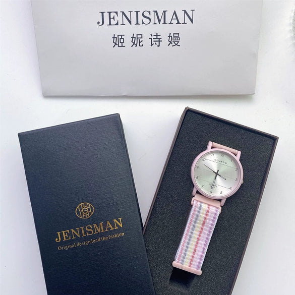 Wholesale Canvas Girly Heart Titanium Alloy Quartz Watch