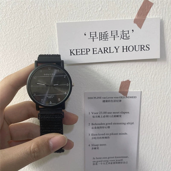Wholesale Canvas Girly Heart Titanium Alloy Quartz Watch