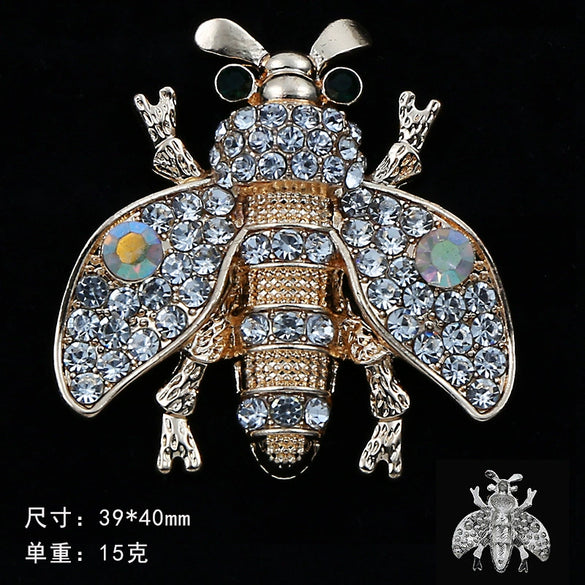 Wholesale Car Air Outlet Accessories Small Animal Bee Pattern Alloy Electroplated Handposted Drill