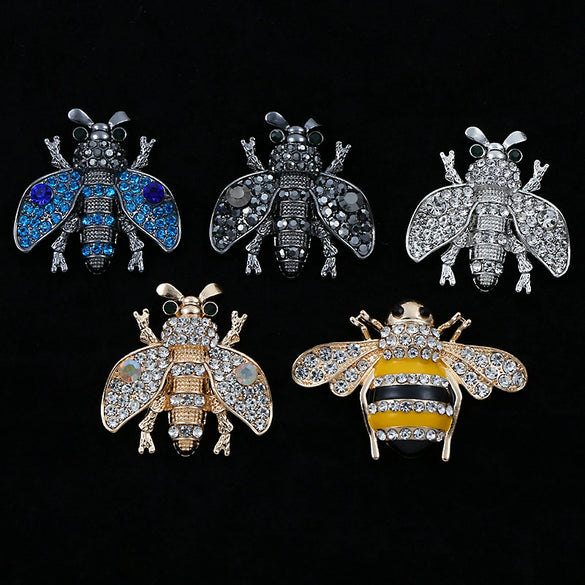 Wholesale Car Air Outlet Accessories Small Animal Bee Pattern Alloy Electroplated Handposted Drill