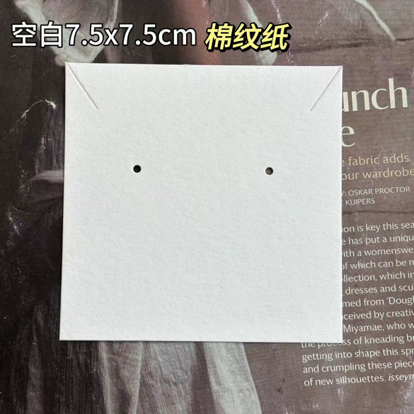 Wholesale Cardboard Cotton Pattern Hollow Earrings Jewelry Display Packaging Card With Bronzing Craft