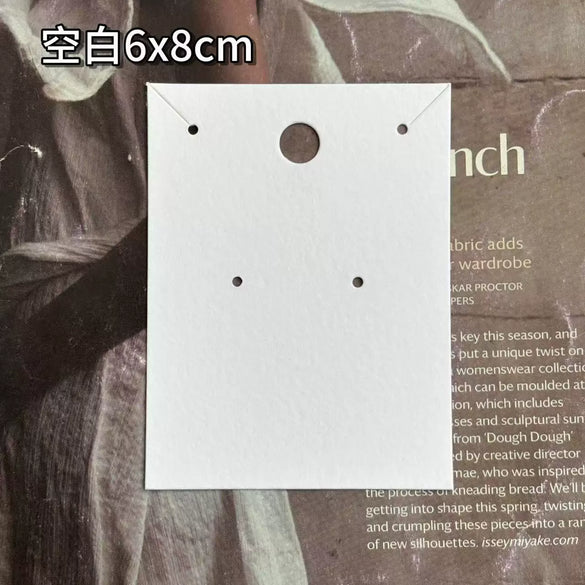 Wholesale Cardboard Cotton Pattern Hollow Earrings Jewelry Display Packaging Card With Bronzing Craft