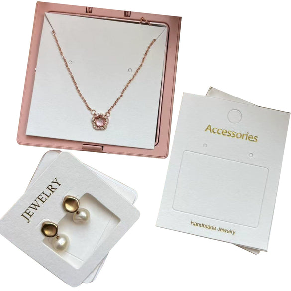 Wholesale Cardboard Cotton Pattern Hollow Earrings Jewelry Display Packaging Card With Bronzing Craft