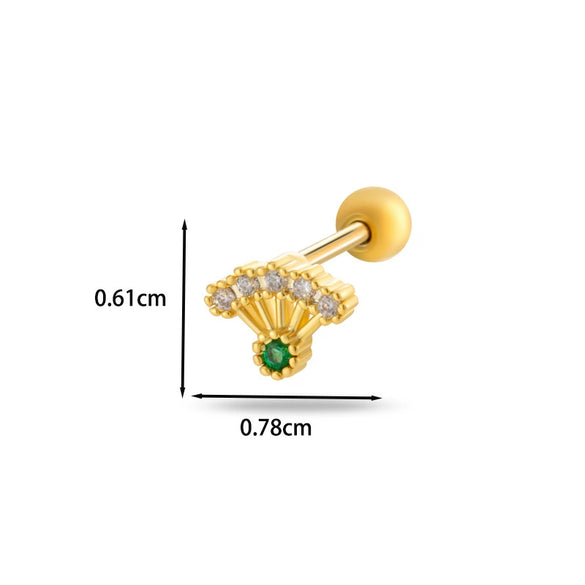 Wholesale Cartilage Puncture Ear Bone Nail Copper Flower Style