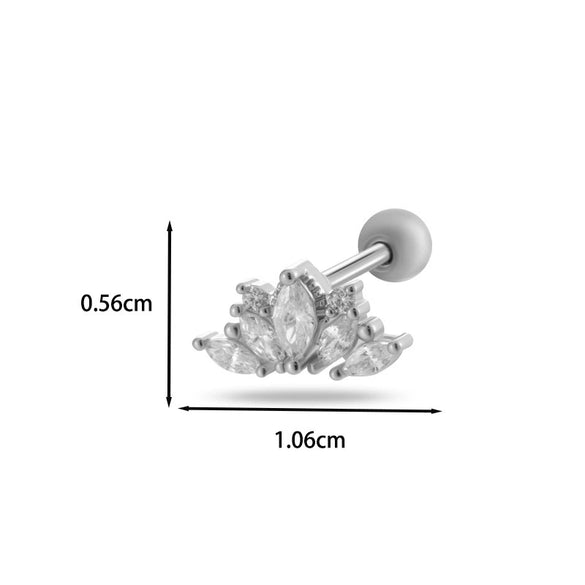 Wholesale Cartilage Puncture Ear Bone Nail Copper Flower Style