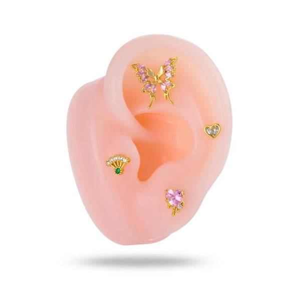 Wholesale Cartilage Puncture Ear Bone Nail Copper Flower Style