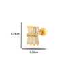 Wholesale Cartilage Puncture Ear Bone Nail Fashion Allmatch Copper Zirconium Bow Stainless Steel Rod For Women