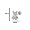 Wholesale Cartilage Puncture Ear Bone Nail Fashion Allmatch Copper Zirconium Bow Stainless Steel Rod For Women