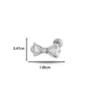 Wholesale Cartilage Puncture Ear Bone Nail Fashion Allmatch Copper Zirconium Bow Stainless Steel Rod For Women
