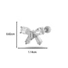 Wholesale Cartilage Puncture Ear Bone Nail Fashion Allmatch Copper Zirconium Bow Stainless Steel Rod For Women