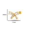 Wholesale Cartilage Puncture Ear Bone Nail Fashion Allmatch Copper Zirconium Bow Stainless Steel Rod For Women