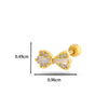 Wholesale Cartilage Puncture Ear Bone Nail Fashion Allmatch Copper Zirconium Bow Stainless Steel Rod For Women