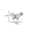 Wholesale Cartilage Puncture Ear Bone Nail Fashion Allmatch Copper Zirconium Bow Stainless Steel Rod For Women