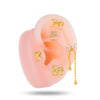 Wholesale Cartilage Puncture Ear Bone Nail Fashion Allmatch Copper Zirconium Bow Stainless Steel Rod For Women