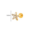 Wholesale Cartilage Puncture Ear Bone Nail Lip Nail Titanium Alloy Microinlaid Zircon Snowflake Flat Bottom Rod Internal Tooth With Flower Pattern Electroplated For Women