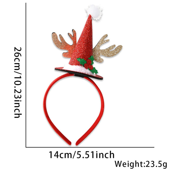 Wholesale Cartoon Christmas Elk Stereoscopic Christmas Hat Headband For Children Holiday Party Decorations