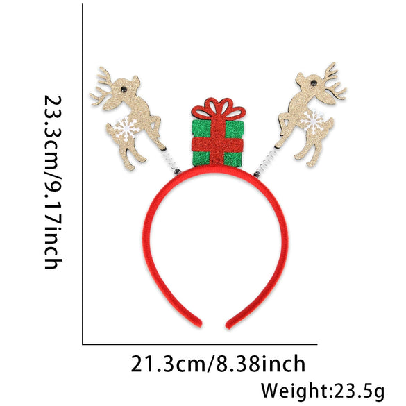 Wholesale Cartoon Christmas Elk Stereoscopic Christmas Hat Headband For Children Holiday Party Decorations