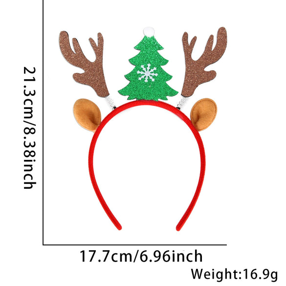 Wholesale Cartoon Christmas Elk Stereoscopic Christmas Hat Headband For Children Holiday Party Decorations
