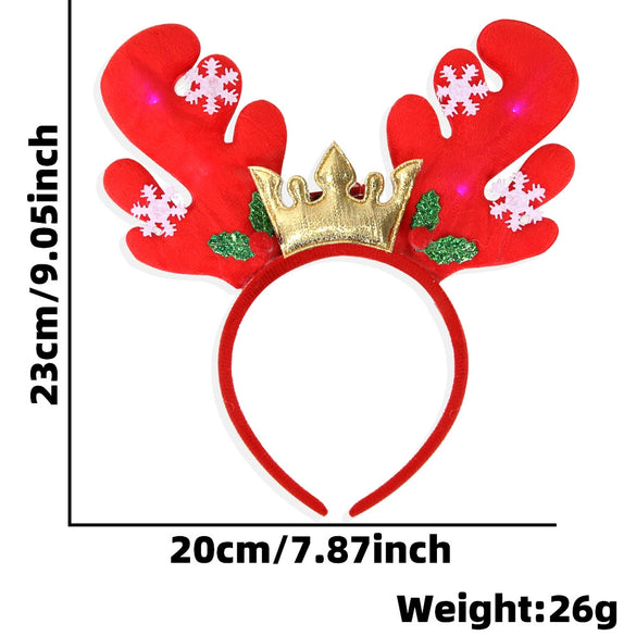 Wholesale Cartoon Cloth Luminous Antler Headband Hair Accessories