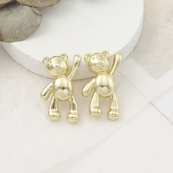 Wholesale Cartoon Raise Hand Bear Pendant Necklace Bracelet Alloy Accessories With Plating And Painting