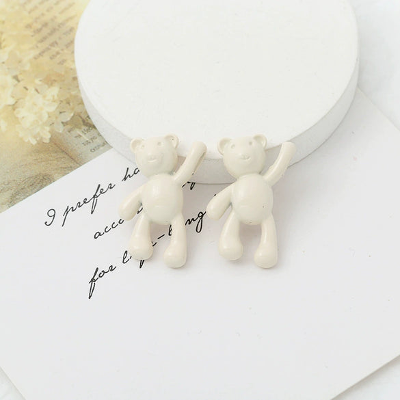 Wholesale Cartoon Raise Hand Bear Pendant Necklace Bracelet Alloy Accessories With Plating And Painting