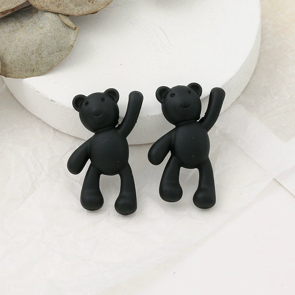 Wholesale Cartoon Raise Hand Bear Pendant Necklace Bracelet Alloy Accessories With Plating And Painting