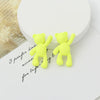 Wholesale Cartoon Raise Hand Bear Pendant Necklace Bracelet Alloy Accessories With Plating And Painting