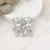 Wholesale Cartoon Raise Hand Bear Pendant Necklace Bracelet Alloy Accessories With Plating And Painting